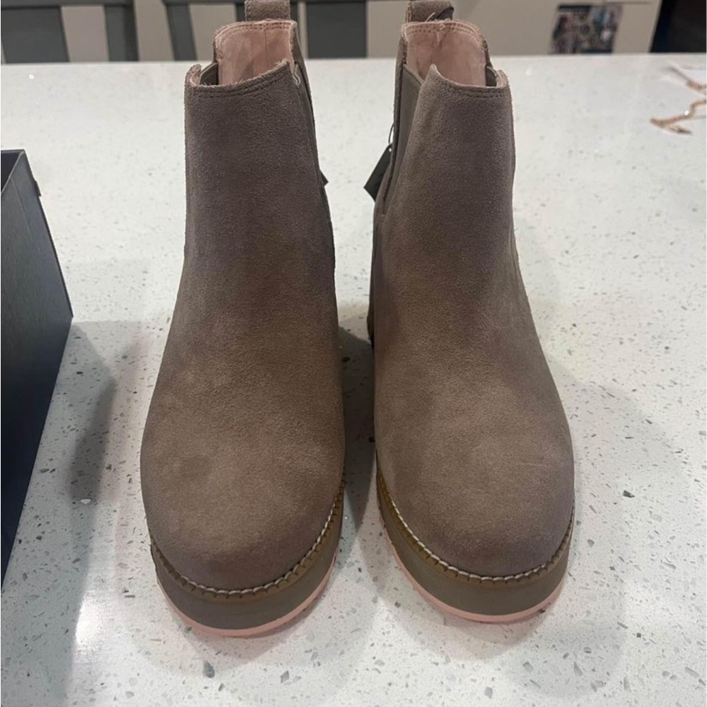 Taupe Suede Ankle Boots